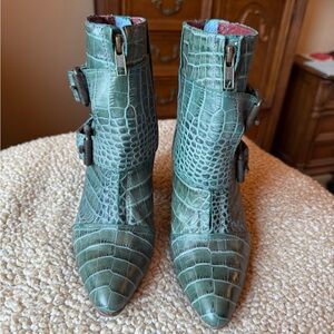 Freebird “Joey” Turquoise Croco Boots